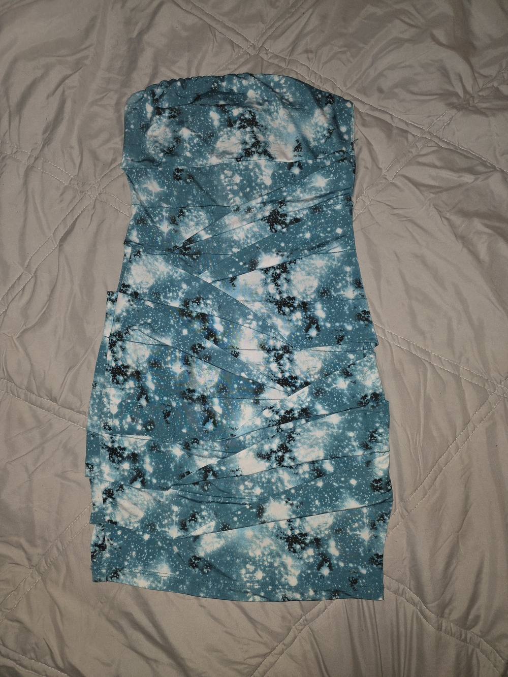 Nikibiki Teal Galaxy Bodycon Dress